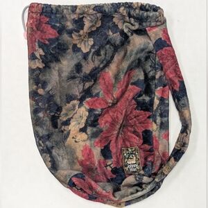 Johnny Was Multicolor Floral Velvet Bag